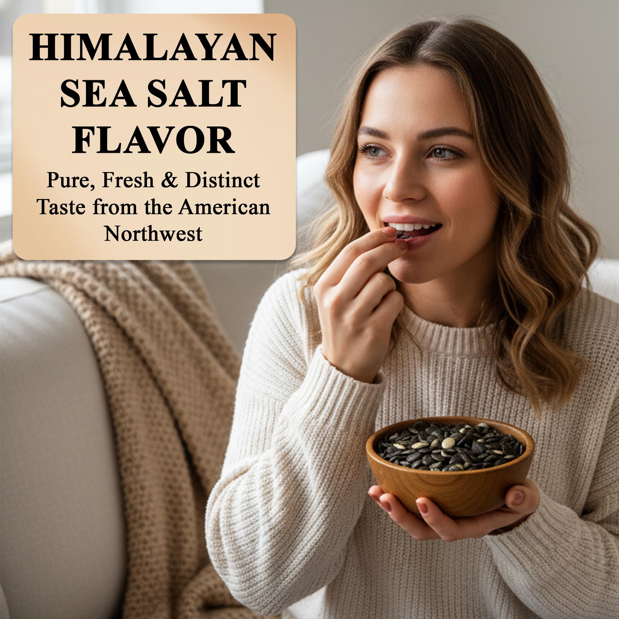 THE GREAT TRAIL Himalayan Sea Salted Pumpkin Seeds, US Grown No Shell, Nut-Free Snack, 7 oz, Vegan, Gluten-Free, Plant-Based Protein, Organic Pumpkin