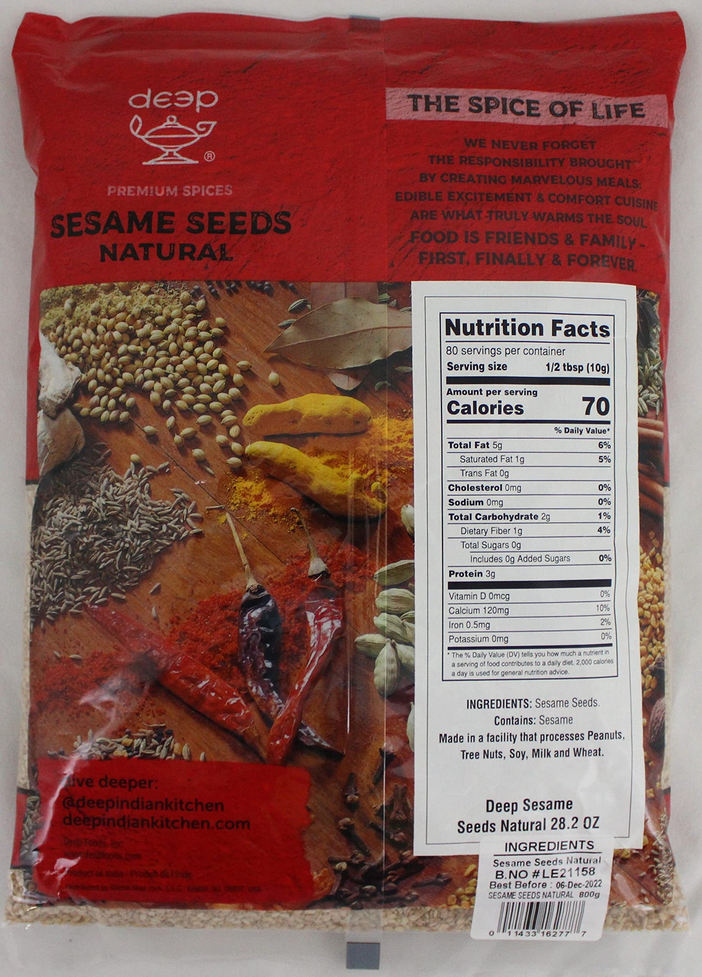 Sesame Seeds Natural 28.2 Oz