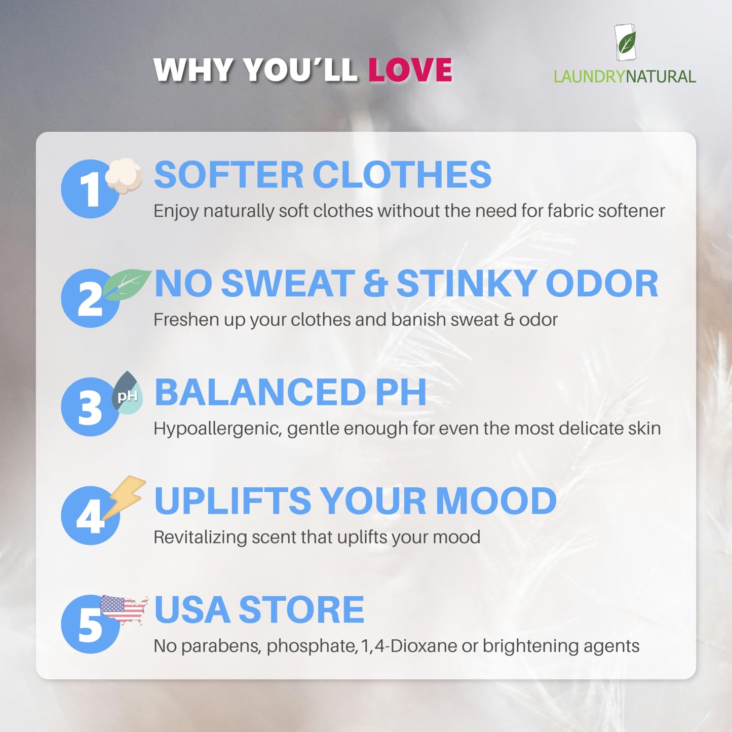 LAUNDRYNATURAL Laundry Detergent Sheets - Premium Wash & Enzymatic - Eliminate Sweat Odors - Hypoallergenic - Fresh Scent (102 loads) 51 Laundry