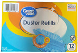 Great Value Duster Refills - 12 Count, 2 Pack, 24 Count Total - Dirt, Dust & Hair Trapping Fibers