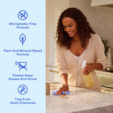 BLUELAND Multi-surface Cleaner, Starter Set, Fresh Lemon Scent, Spray Bottle with 4 Refill Tablets, All-Purpose, Eco-Friendly Cleaning Supplies, 4 x
