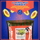 Asia Trans Li Hing Mui Crack Seed Plum Powder | Hawaiian Favorite | Sweet, Sour, & Salty Dried Asian Umeboshi Topping for Desserts and Snacks (2.5 oz)