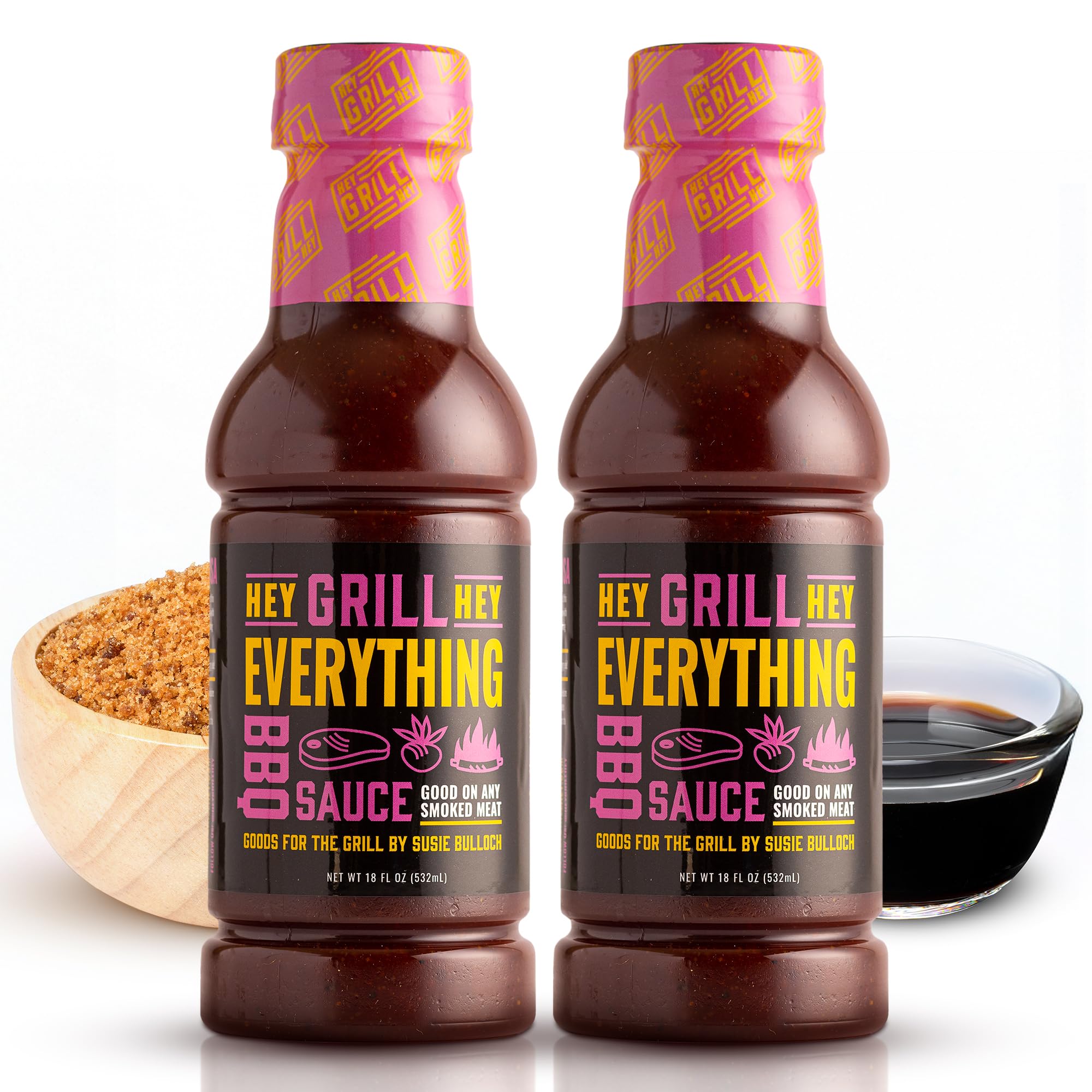 Hey Grill Hey | BBQ Sauce | Kansas City BBQ Sauce | Grilling Essentials | BBQ Glaze | Everything | 2 Pack