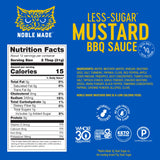 Noble Made by The New Primal, Mustard BBQ Sauce, Whole30 Approved, Paleo, Gluten Free, Keto, Low Carb, Low Calorie, Dairy and Soy Free, Glass Bottle