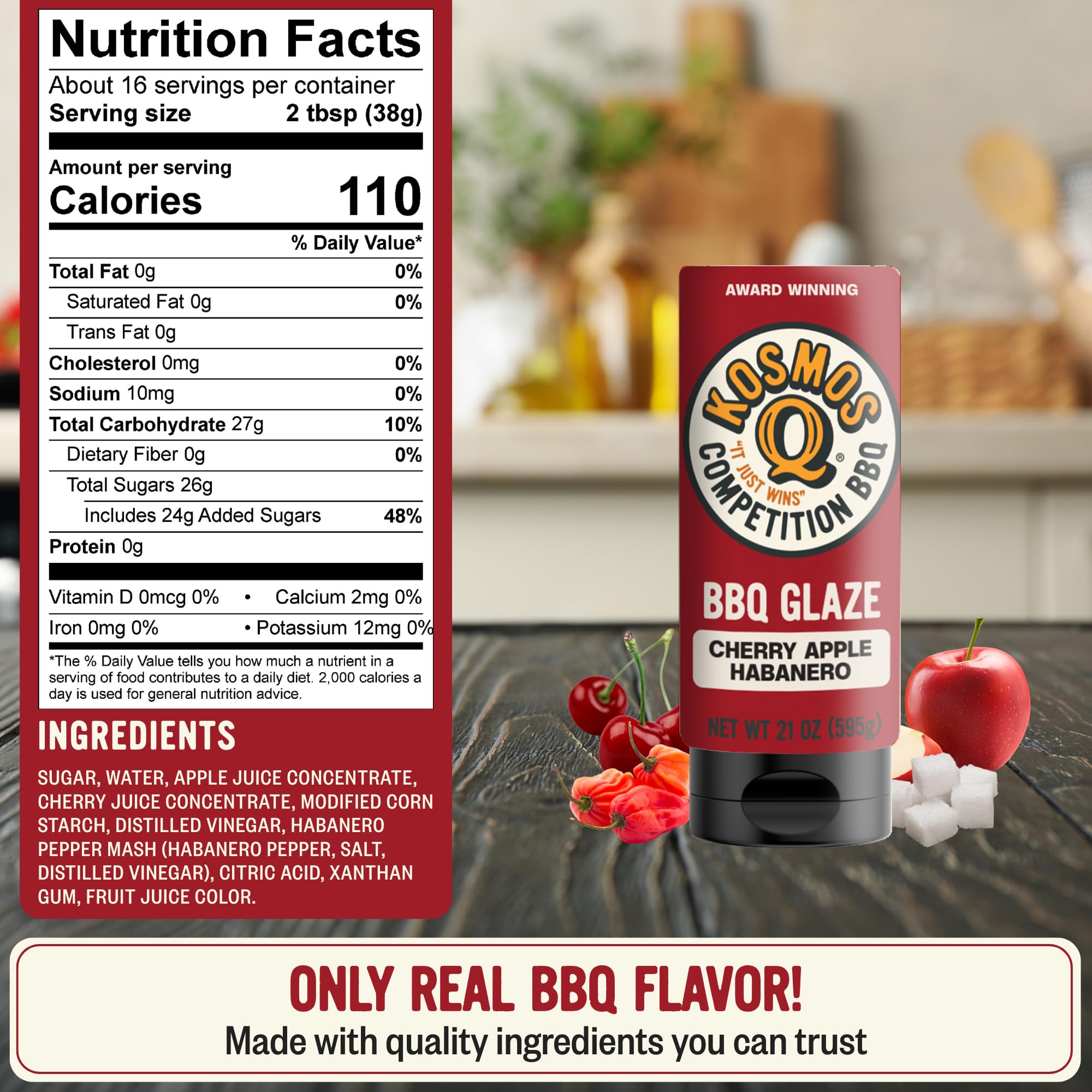 Spicy Sweet Cherry Apple Habanero BBQ Glaze by Kosmo's Q