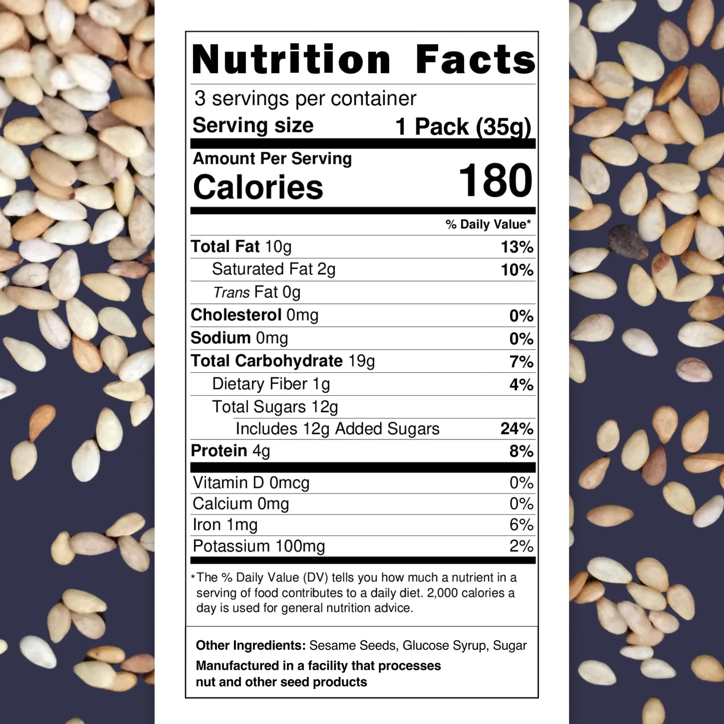 Loucks Original Sesame Snaps Candy Individually Wrapped 16 Three-Packs (48 Bars, 4 Snap Pieces/Bar) Vegan, Gluten-Free, Cholesterol-Free, Kosher