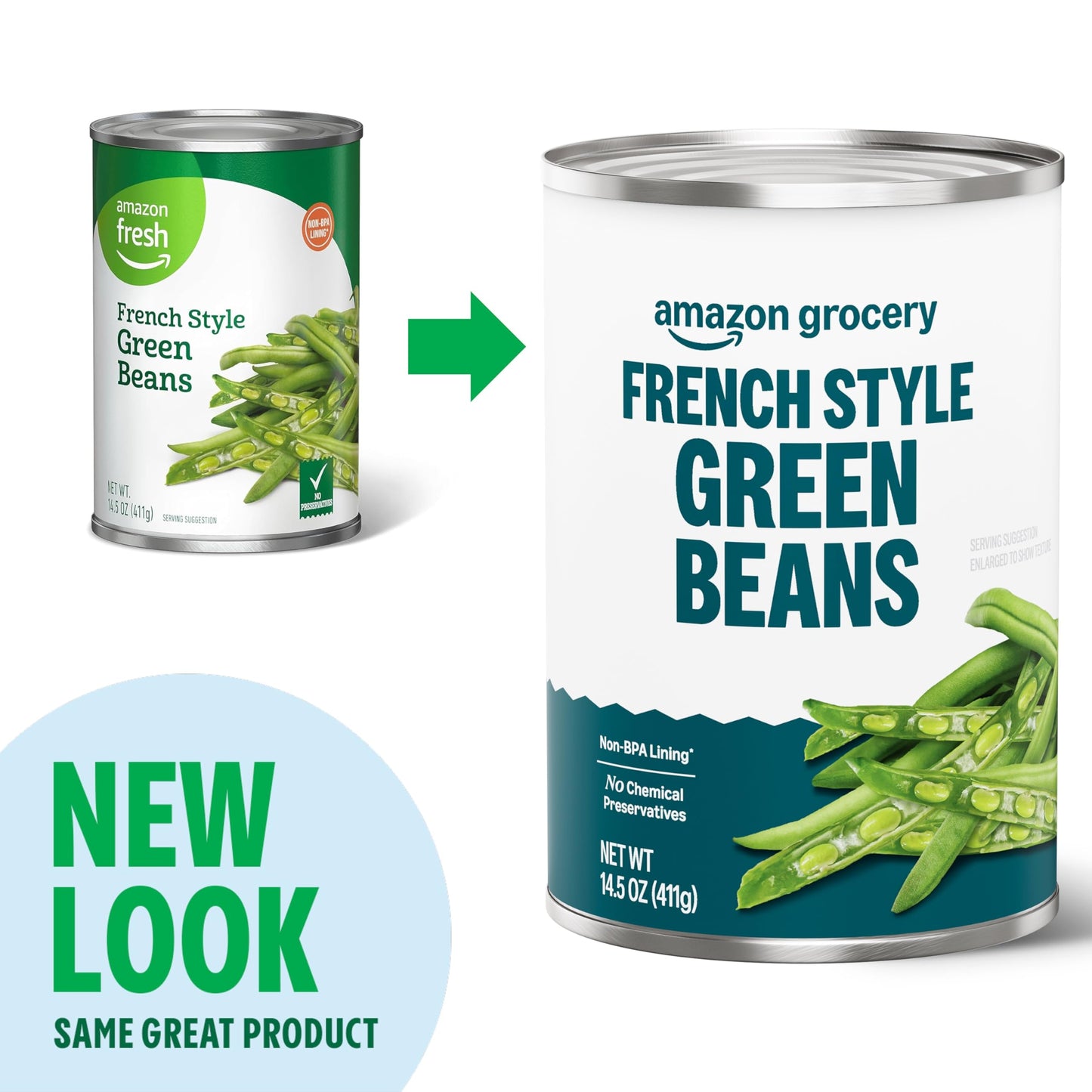 Amazon Grocery, French Style Green Beans, 14.5 Oz