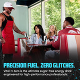 Vital-V Zero Premium Sugar Free Energy Drink with Taurine and B-Vitamins, 0 Calories
