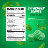 Spearmint Leaves Candy -Green Candy - 2 Pound Bulk Bag - Spearmint Candies with Soft Chewy Texture - Mint Jelly - Green Gummies - Classic Leaf Shaped