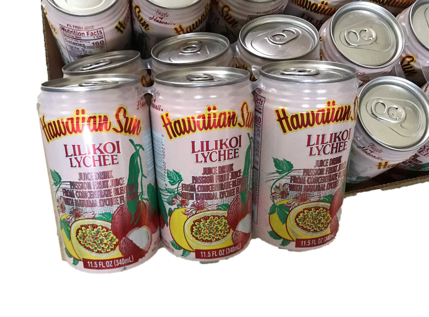 Hawaiian Sun Lilikoi Lychee 11.5 Oz 6pk