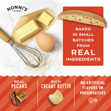 Nonni's Brown Butter Pecan Biscotti, Nutty Pecan Cookie with Rich Browned Butter Flavor, 8 Individually Wrapped Bakery Snacks, 5.52 oz