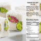 HazerBaba Coconut Dusted Turkish Delight Candy with Nuts, 16oz (Pack of 1)