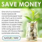 NatureZway Bamboo Perforated Towels Rayon Made from Bamboo, 25 Sheets