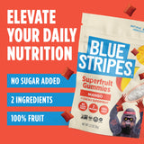 Blue Stripes Cacao Fruit Gummies Variety Pack - Fruit Snacks for Kids and Adult | No Sugar Added | Gluten Free, Vegan Chewy Superfruit Gummy | Mango