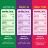 Freestyle Snacks Pickle Variety Snack Packs - 3 Flavors of All Natural, Fresh-Packed Deli-Style Pickles - Non-GMO, Kosher, Gluten-Free, Low Calorie