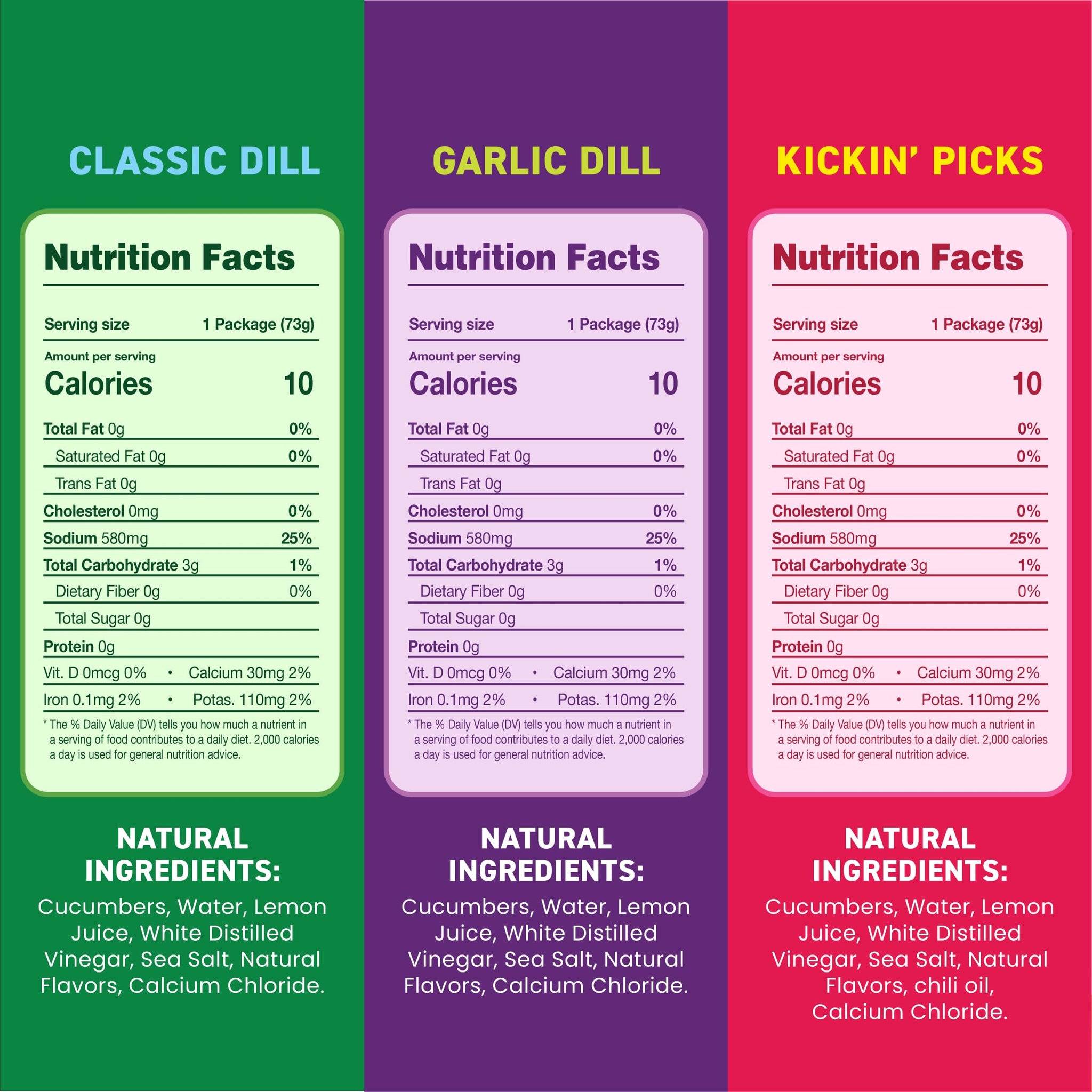 Freestyle Snacks Pickle Variety Snack Packs - 3 Flavors of All Natural, Fresh-Packed Deli-Style Pickles - Non-GMO, Kosher, Gluten-Free, Low Calorie
