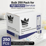 White Disposable Cutlery Set with Fork, Knife, Spoon, Napkin & Salt & Pepper - Medium-Weight Plastic Cutlery for Reliable Dining- Disposable Cutlery