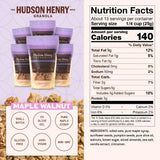Hudson Henry Maple Walnut Granola | Gluten Free Granola with Nuts and Seeds | Vegan, Non-GMO & Small Batch Baked with Pure Maple Syrup & Extra Virgin