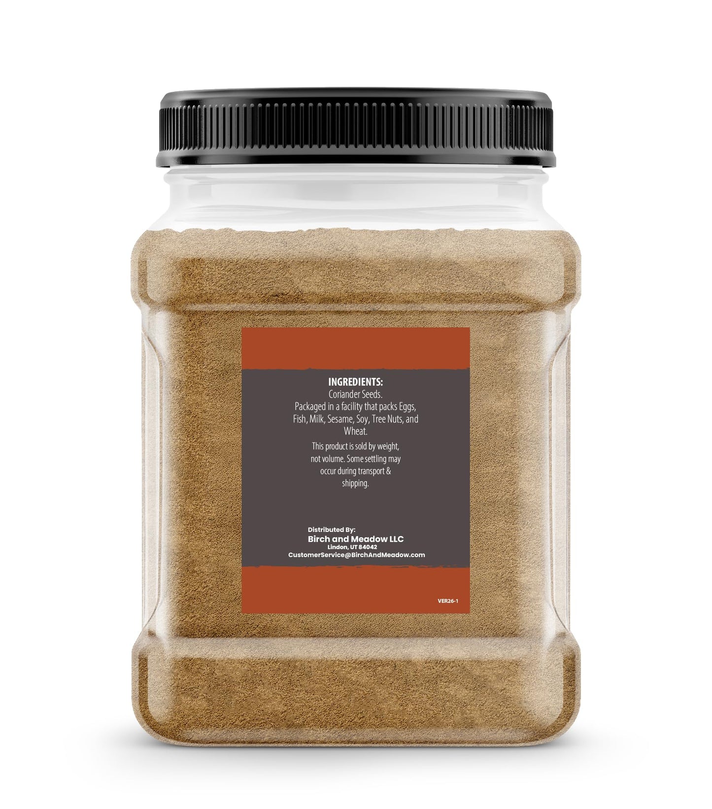 Birch & Meadow 1.25 lb of Ground Coriander Seed, Light Sweet Taste, Dry Rubs & Marinades
