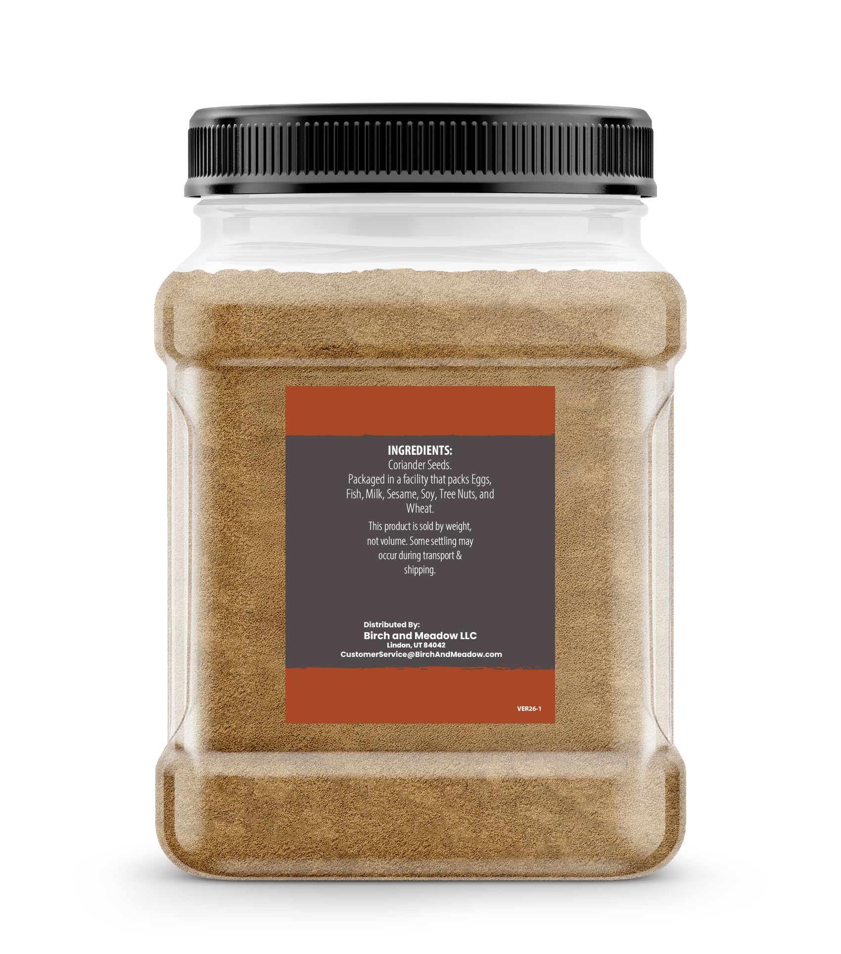 Birch & Meadow 1.25 lb of Ground Coriander Seed, Light Sweet Taste, Dry Rubs & Marinades