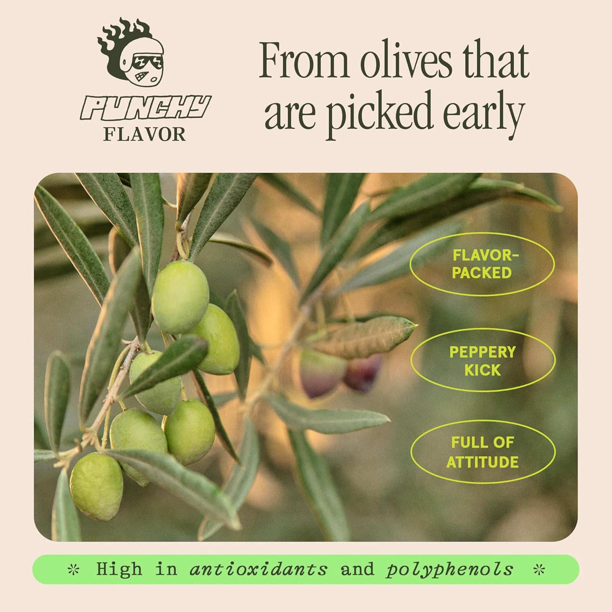 Graza Drizzle Extra Virgin Olive Oil, Finishing Oil - High Polyphenol Early Harvest EVOO Finishing Oil in a Squeeze Bottle - Single Farm Olives from