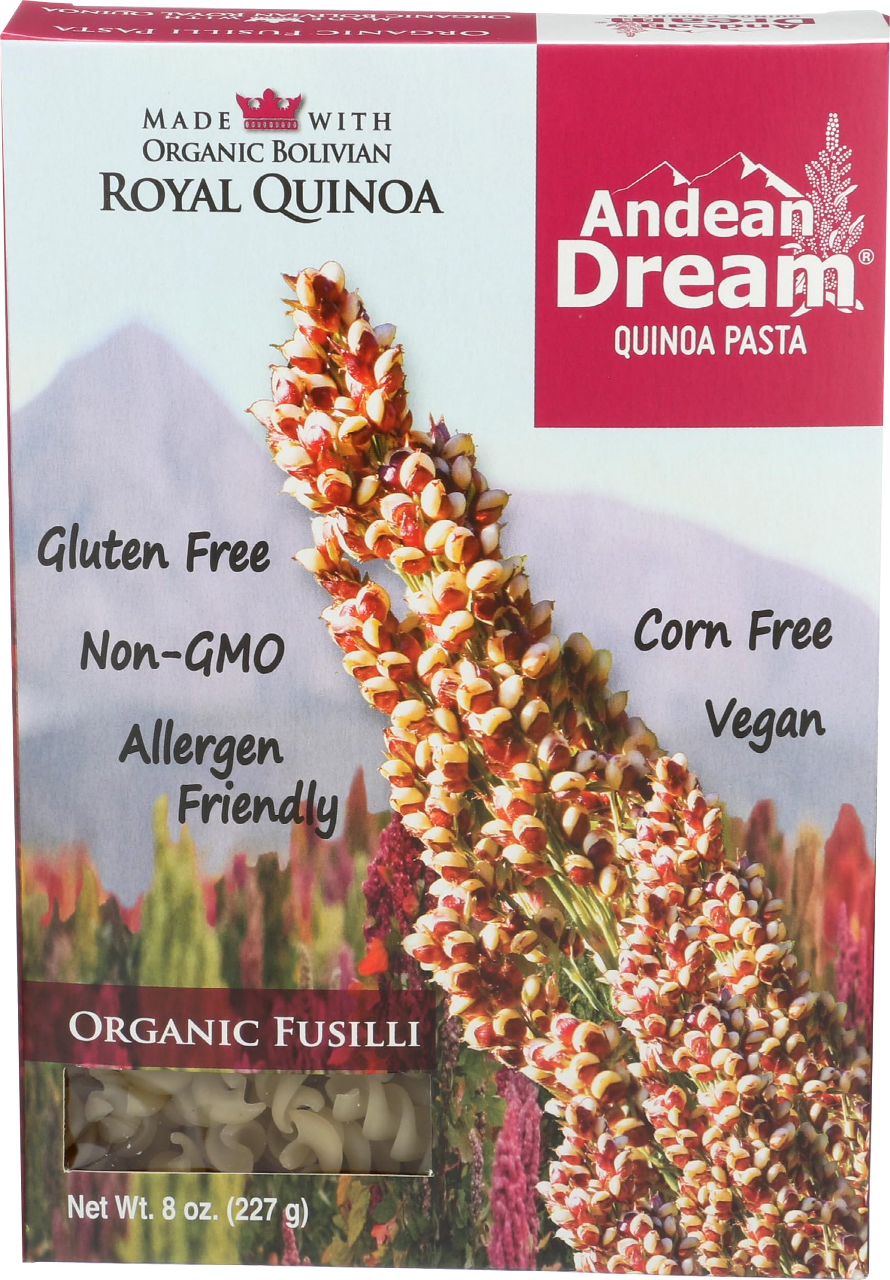 Andean Dream, Fusilli Quinoa Organic, 8 Ounce