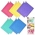 TAOTOP 10 Pack Swedish Dishcloths, Reusable Cellulose Sponge Cloths with Adhesive Clips, Swedish Dish Paper Towels No Odor for Cleaning Home Kitchen