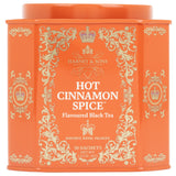Harney & Sons Hot Cinnamon Spice Tea | Tin of 30 Sachets of Spicy Black Tea with Orange Peel