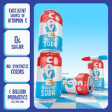 Cove Probiotic Soda, Zero Sugar Better-For-You Alternative - Refreshing, Delicious Probiotic Drink, No Synthetic Colors & Caffeine Free - Ice Pop, 12