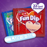 Lik-a-Maid Fun Dip Valentines Day Candy Friendship Exchange Variety Box, 10.32 oz, 24 Pouches