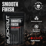 Blackout Coffee Smooth Finish Whole Bean Coffee - Light Roast, Bright & Smooth Taste - Freshly Roasted 12oz Bag