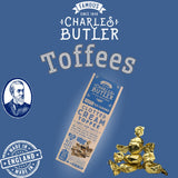 Charles Butler Clotted Cream Toffees 190g (6.7oz) | Handmade English Creamy Toffee Candy Individually Wrapped | Old-Fashioned British Sweets Gift Box