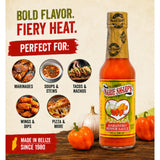 Marie Sharp’s Fiery Hot Habanero Pepper Sauce, 5 oz - Extra Hot Belizean Hot Sauce with Intense Heat & Flavor - All-Natural, Gluten-Free