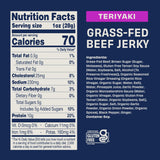 Archer Jerky Grass Fed Beef Jerky - Beef Protein Snack Pack, Teriyaki Flavored, Bulk Individual Packs, Gluten Free Protein Snack - Teriyaki Flavor
