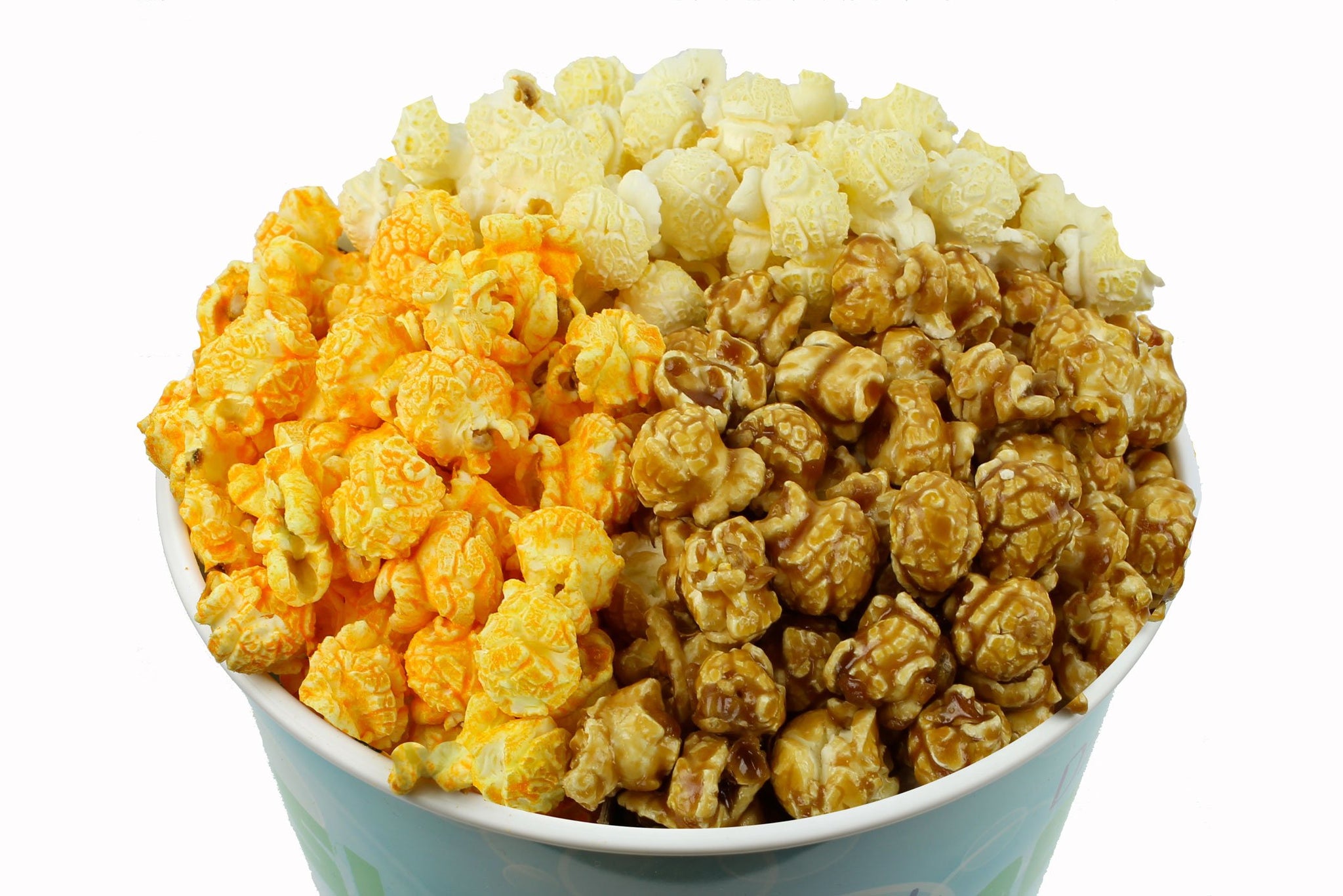 Signature Popcorn, 1-Gallon Thank You Gift Bucket, Butter, Caramel & Cheddar Cheese Popcorn, Reusable Plastic Container, Holiday Snack Gift, 3-Way