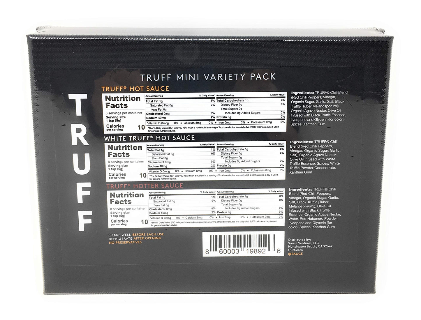 Truff, Mini Variety Sauce Pack, 4.5 Ounce