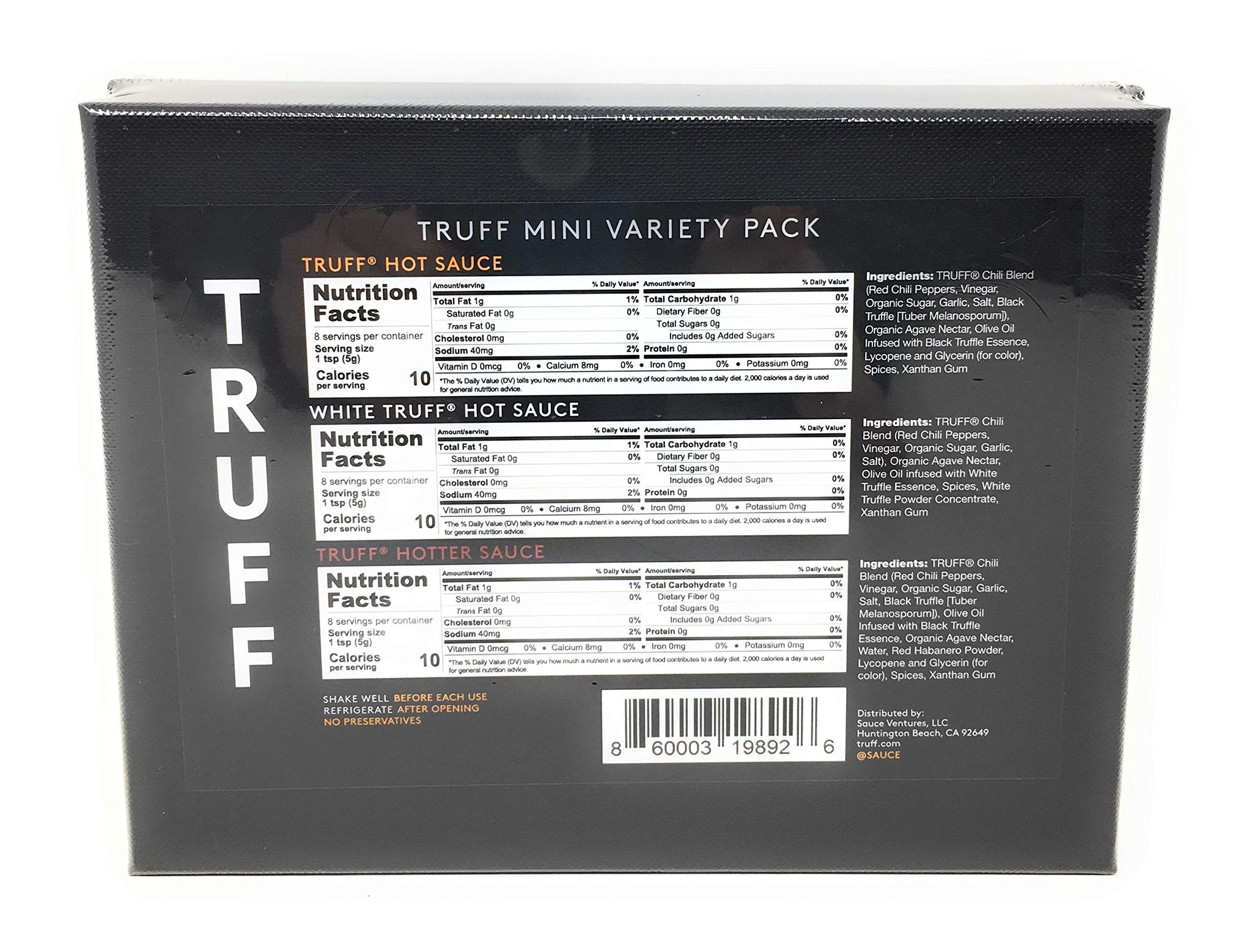 Truff, Mini Variety Sauce Pack, 4.5 Ounce