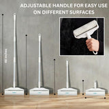 True & Tidy StickyPro XL Lint Roller Value Set with 2 Lint Roller Refills, Heavy-Duty Durable, Adjustable Handle Works Great on Pet Hair, Clothing