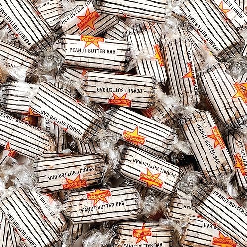 Peanut Butter Bars - 2 Pound Bulk Pack - 140 Count - Individually Wrapped Candy - Old Fashioned Candy for Snacking and Gifting - Creamy Nostalgic