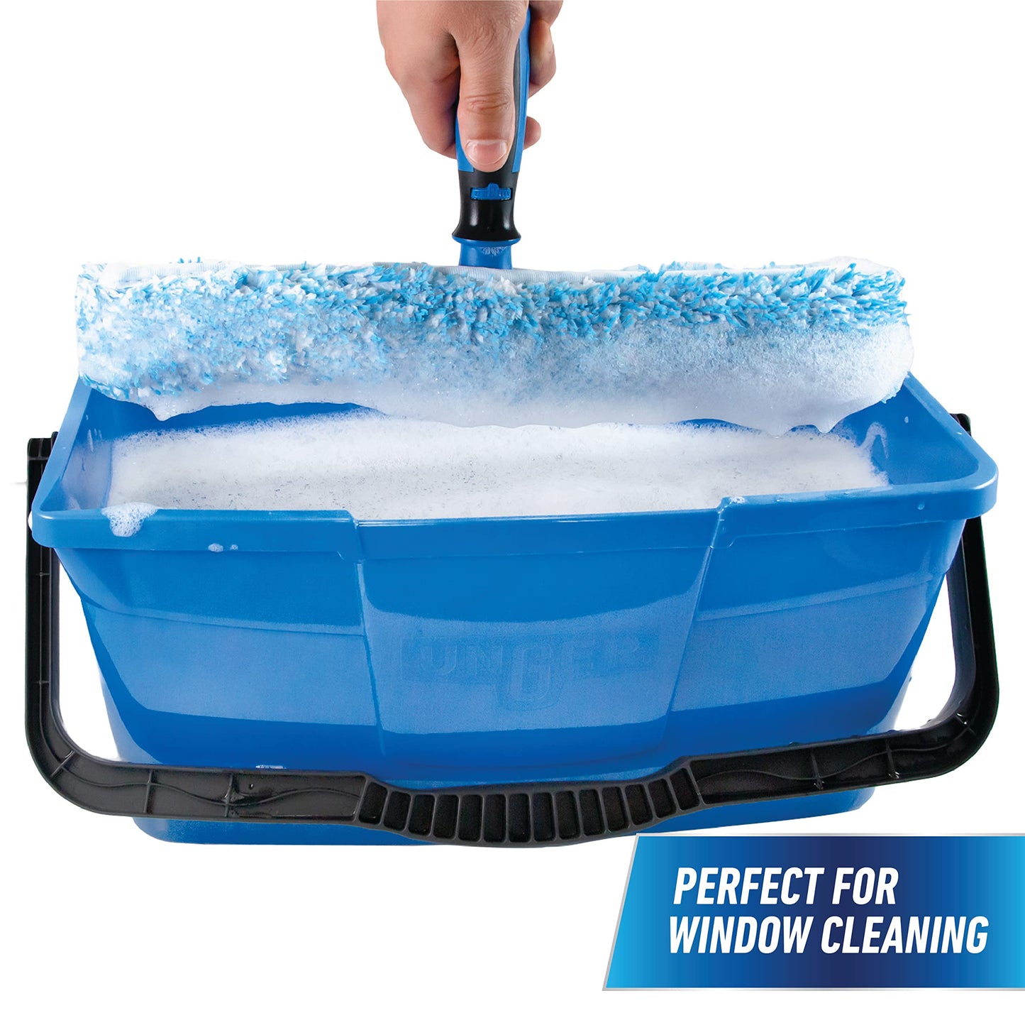 Unger Professional 3 Gallon Bucket - Compact Cleaning Bucket, Comfort-Grip Handle, 2 Pour Spouts, Portable Cleaning Supplies, Plastic Mop Bucket