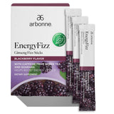 Arbonne Ginseng Energy Supplements - Blackberry Flavor Fizz Sticks, Energy Boost with Caffeine Powder from Guarana and Green Tea, Delicious