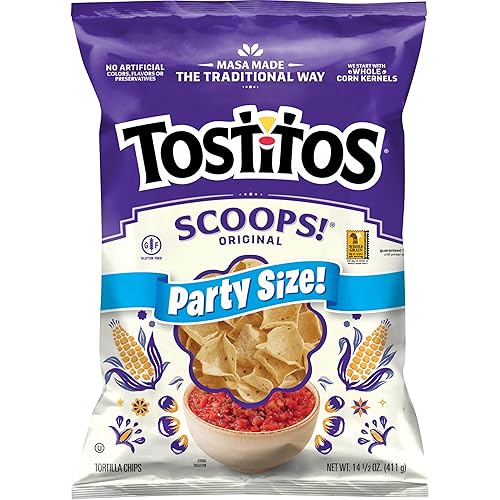 Tostitos Scoops Tortilla Chips Party Size Bag, 14.5 Oz