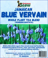 Blue Vervain Loose Leaf Tea - Organic Wildcrafted Caribbean Herbal Tea - Caffeine Free Single Ingredient Jamaican Herb - Rastaman Stew 4oz
