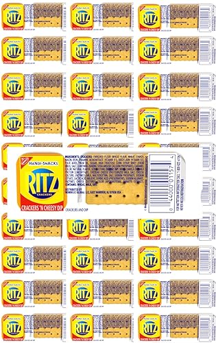 RITZ Handi-Snacks Crackers and Cheese Dip Snack Packs, 0.95 oz Packs (30 Count)