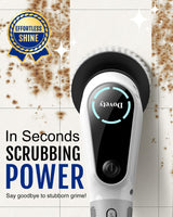 Dovety Electric Spin Scrubber, Shower Scrubber, Power Cleaner Tools with 8 Replaceable Brush Heads, Cleaning Brush with Extension Handle, 2 Adjustable