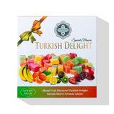 Me?hur Safranbolu Lokumcusu Turkish Delight with Mixed Fruit, Authentic Handmade Turkish Candy Gift Box,Vegan candy and Gluten-Free Gourmet