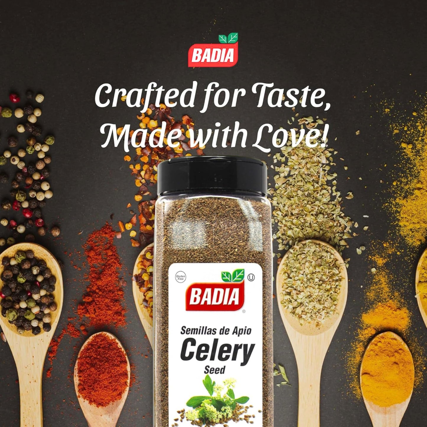 Badia Celery Seed Whole 16 oz - Aromatic & Bold Flavor for Pickling, Cooking, and Seasoning