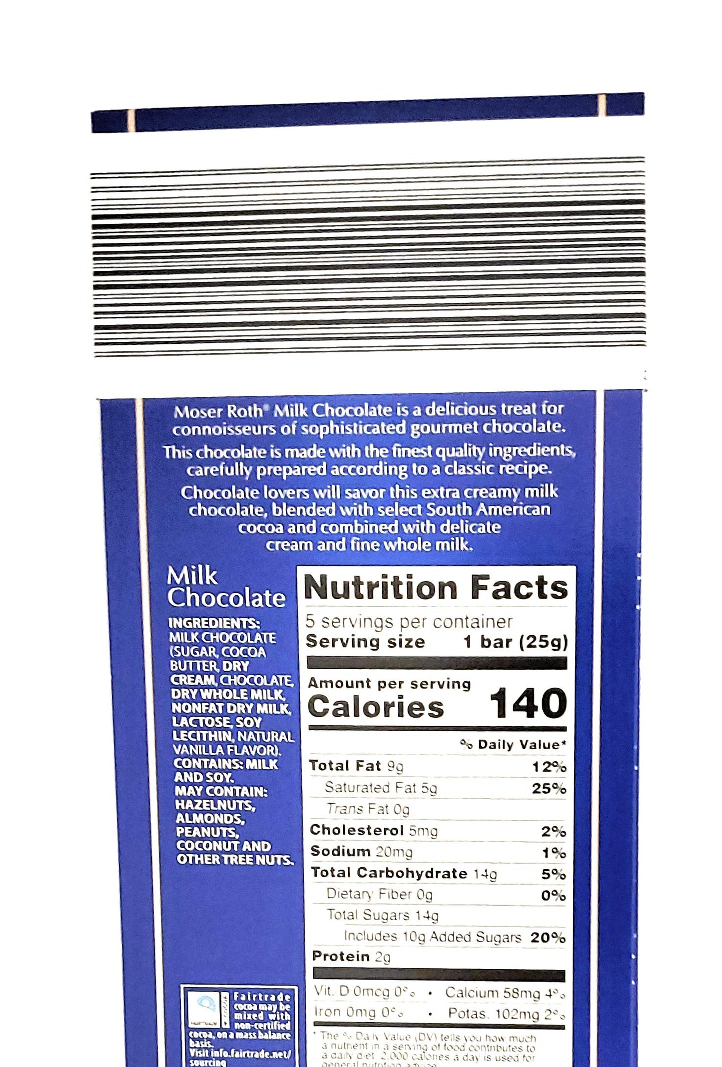 Moser Roth Milk Extra Creamy Chocolate - Pack of 3 - 13.2oz bars (Made in Germany)