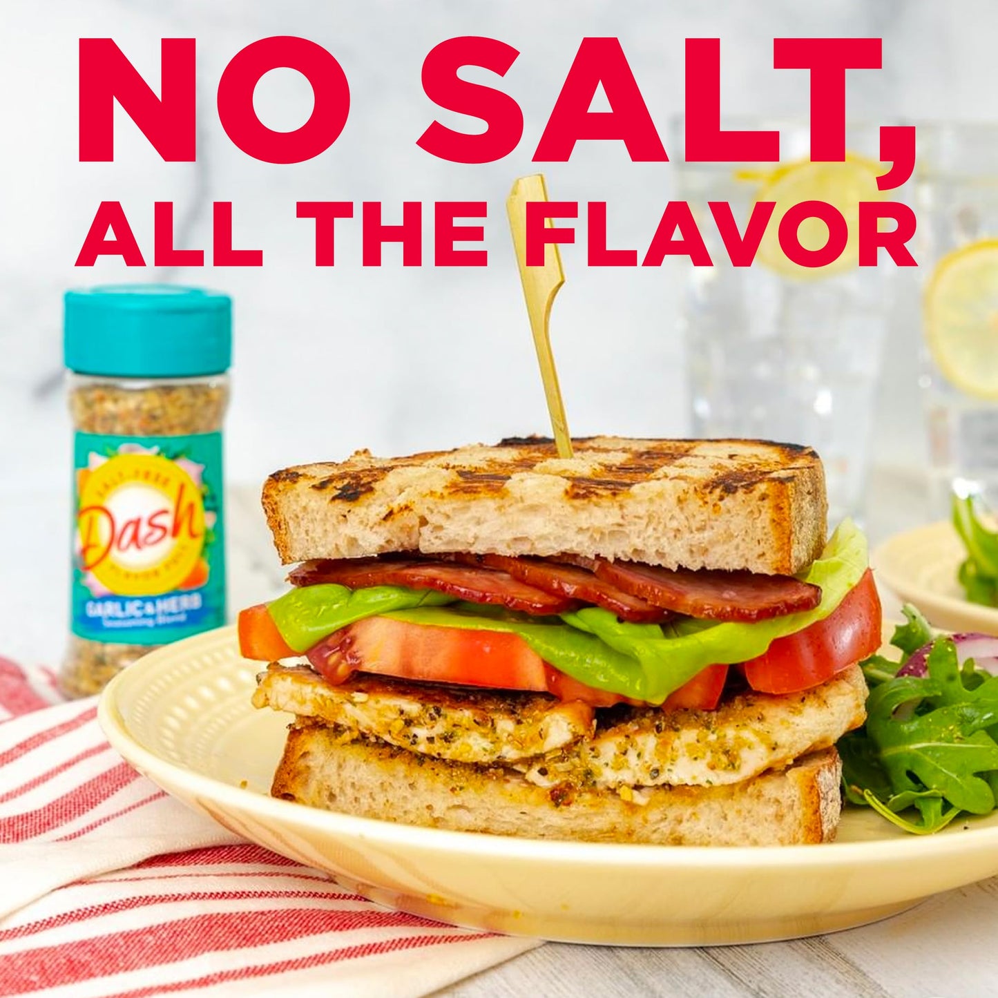 Dash Salt-Free Seasoning Blend, Garlic & Herb, 6.75 Ounce