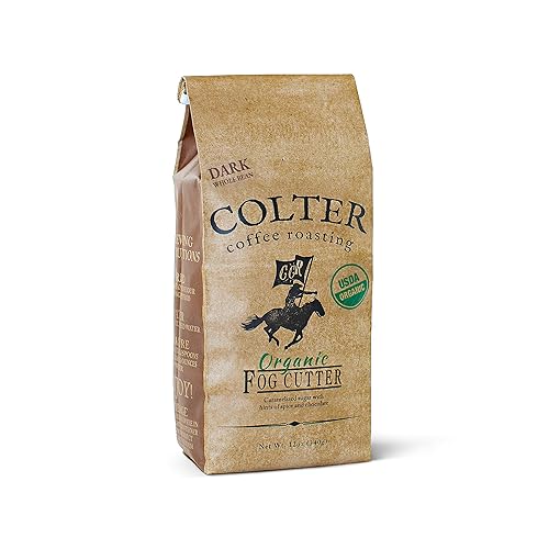 Colter Coffee Roasting, Organic Fogcutter, Dark Roast, 100% Organic Arabica Coffee, 12 oz whole bean, Fair Trade
